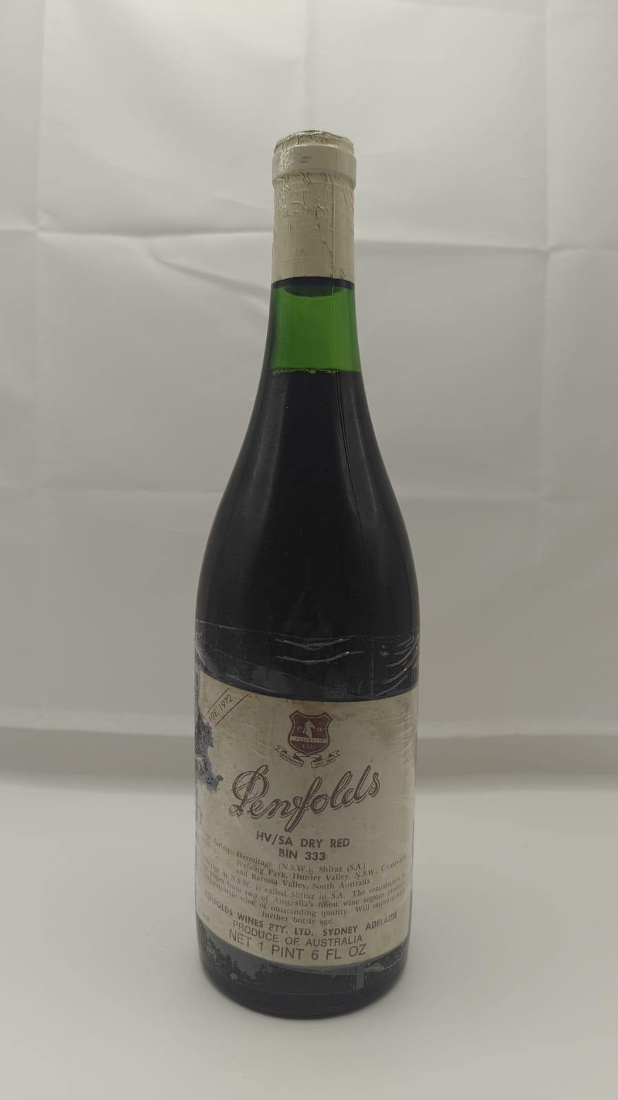 (image for) Penfolds Bin 333 1972 [WAS: $300++)